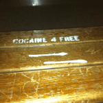 photo - streetart heidelberg betriebshof cocain for free
